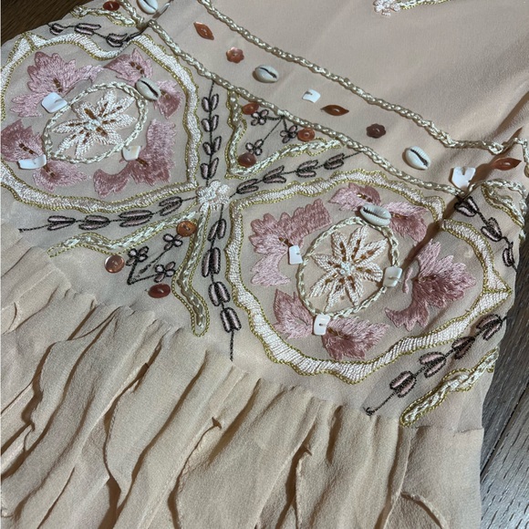 Vintage 100% Silk Beaded Dress Vintage Beaded Dress Sue Wong Dress Shell Mermaid - Picture 6 of 17